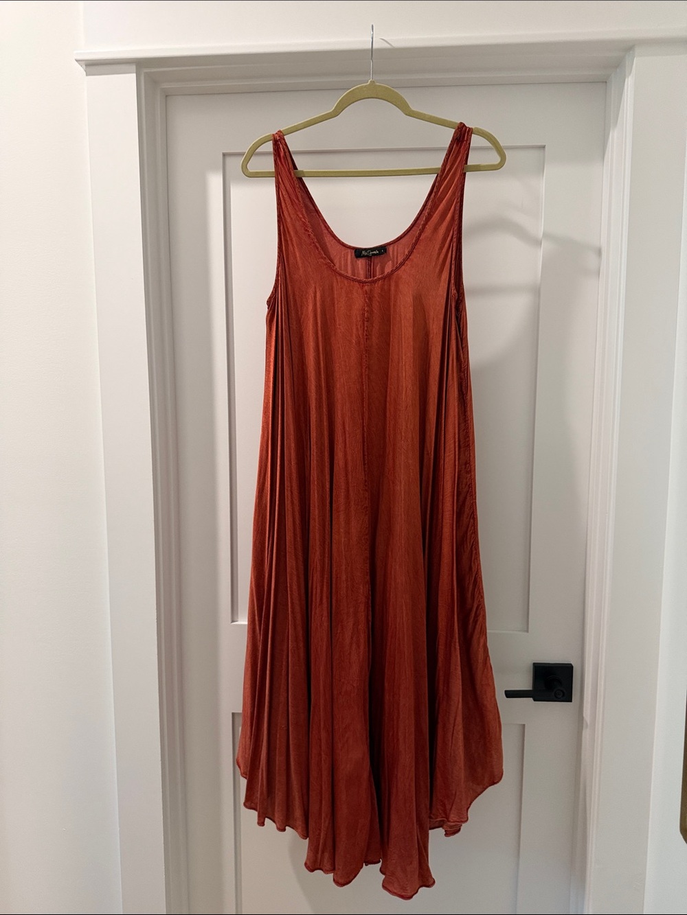 Mes Demoiselles Sleeveless Rust Swing Dress